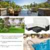 6-Piece Outdoor Patio Furniture Set Retractable Canopy Conversation Set HW69177+ 5