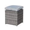 JARDINA Living Room Furniture Rattan Wicker Ottoman Set Footstool Footrest Seat with Removable Cushions Storage Space 2
