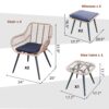 JARDINA 5PCS Outdoor Patio Wicker Rattan Furniture Bistro Conversation Set with Coffee Side Table 6