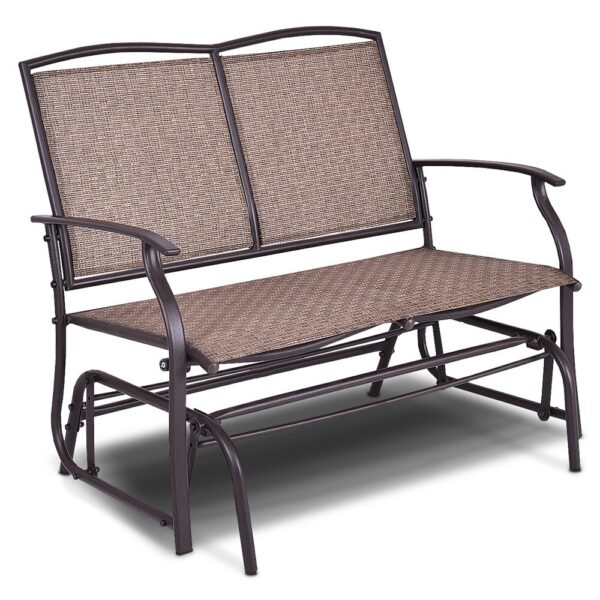 Costway Patio Glider Rocking Bench Double 2 Person Chair Loveseat Armchair Backyard OP70517 3