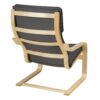Relax Lounge Chair Bentwood Armchair & Padded Ottoman Set w/ Magazine Rack 5