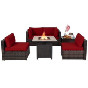 Patiojoy 6 PCS Patio Wicker Furniture Set 30 1