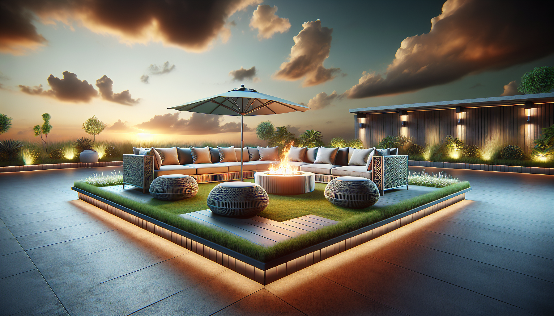 orange patio furniture